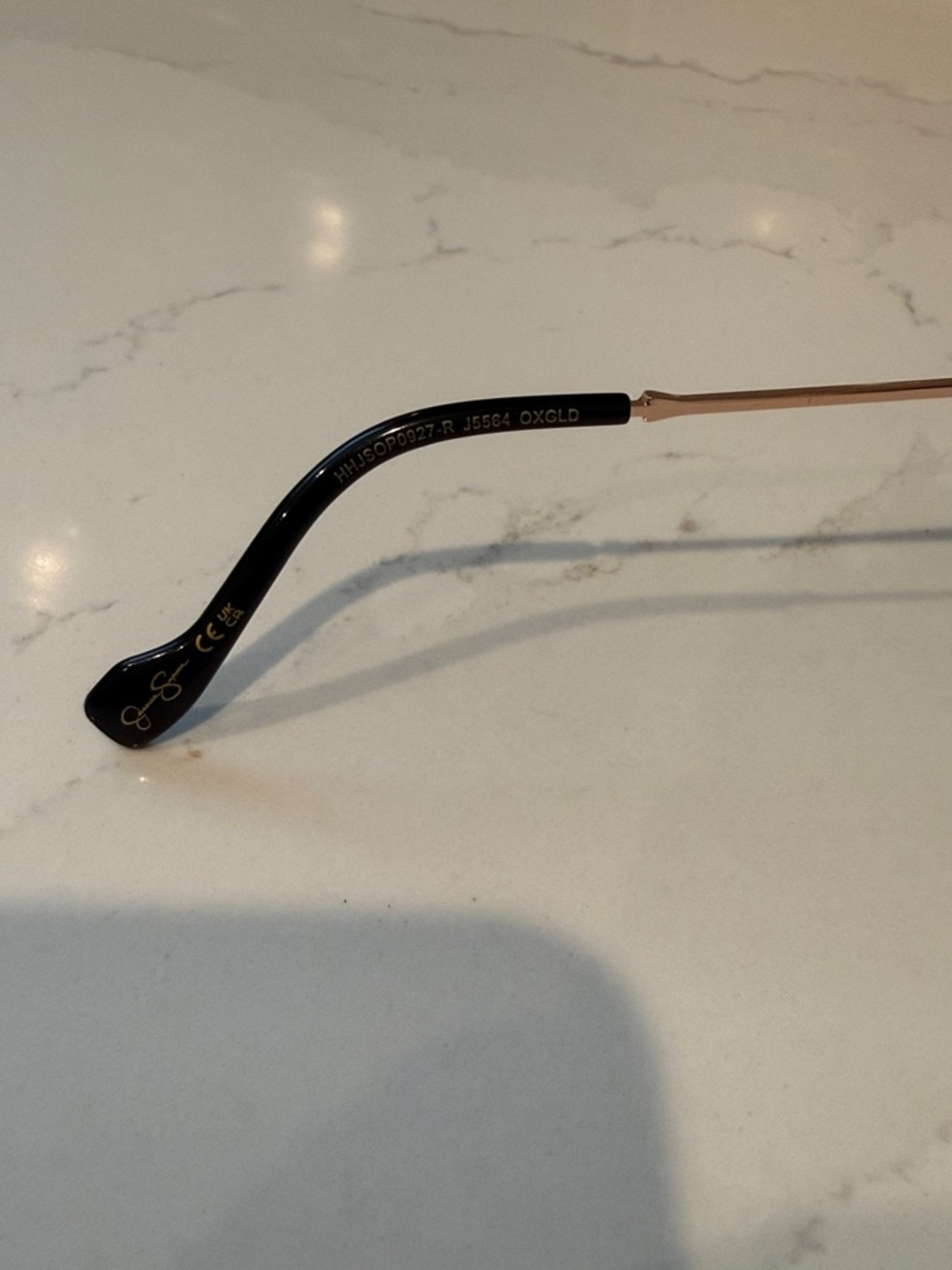 Jessica Simpson Black and Gold Round Gradient Sunglasses - Picture 3 of 4